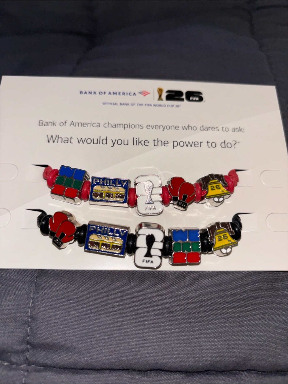 BOA FIFA Philly Charm Bracelets Fan Bands
